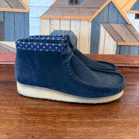 Clarks‎ Originals Wallabee Boot Navy Sashiko Suede - Men\'s Size 7 main image 5